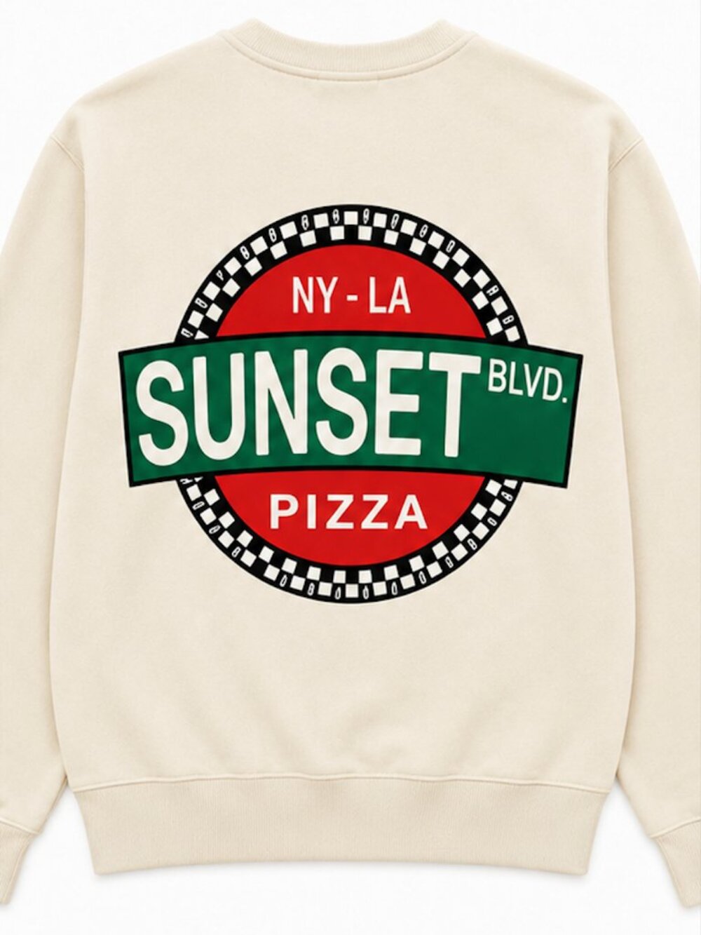 Madhappy x Prince $220 *SOLD OUT & RARE* Sunset Blvd NY LA Pizza Crewneck Large